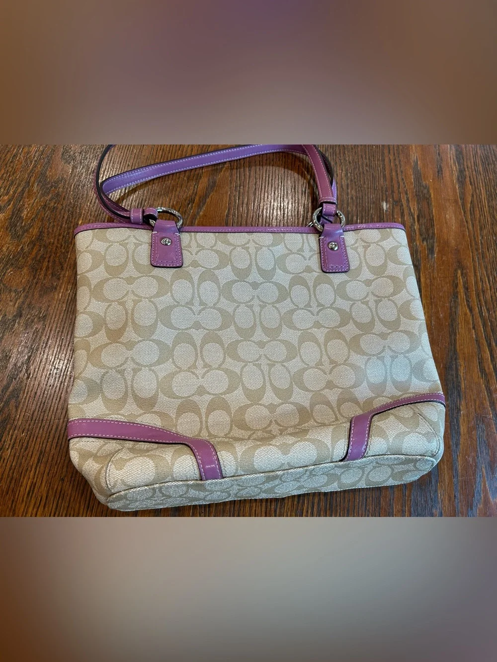 Coach Peyton Signature Heritage Tote EUC